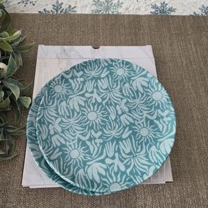 Chic & Tonic Elegant Teal Patterned Melamine Plates